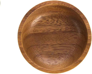 Bol en bois naturel fait à la main de haute qualité indien, jetable pour la maison, l'hôtel, le restaurant, la cuisine, la nourriture, le camping - Product Image 2