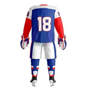 ชุดฮอกกี้น้ำแข็งสั่งทำได้ตามขนาดและสีที่ต้องการ ขายตรงจากโรงงาน เหมาะสำหรับทีม สั่งซื้อจำนวนมากได้ - Product Image 5