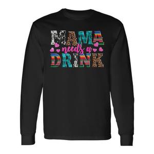 Camiseta de Manga Larga Western Mama para Amantes del Vino o la Cerveza, Regalo del Día de la Madre para una Mamá que Aprecia el Vino - Product Image 1