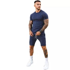 Survêtement rayé pour homme, ensembles de jogging personnalisés, ensemble court d'été pour homme, nouvelle collection 2022 - Product Image 1