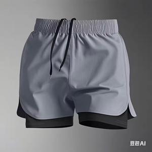 กางเกงออกกำลังกายผู้ชาย ปี 2026 แบบยืดหยุ่น ไม่บาง มองทะลุไม่ได้ ดีไซน์ทันสมัย 2-in-1 สำหรับฟิตเนส วิ่ง และกีฬากลางแจ้ง - Product Image 3