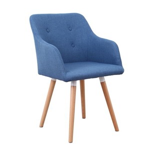 Modern Ergonomic Executive Office Chair with Oak <b>Legs</b> & PU Leather Seat - Product Image 1