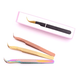 Personalized Stainless Steel Eyelash Extension Tweezers with Pointed Tip and Customized Packaging - Product Image 6