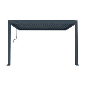 Pergola extérieure en aluminium d'usine pour le jardin Toit manuel à persiennes étanche Taille standard 3*3m 4*3m - Product Image 2