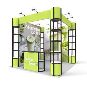 Portable aluminium acrylique vitrines rétro-éclairé comptoir Twister tour conception de stand pliable pour armoire de rangement d'exposition - Product Image 6