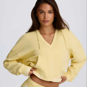Sweat à capuche de sport décontracté pour femmes impression personnalisée 320g sweat de sport d'hiver en coton avec sweat à capuche imprimé printemps automne - Product Image 1