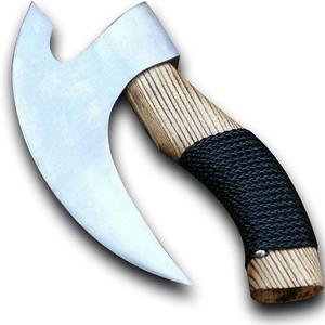 Hacha para pizza multiherramienta vikinga forjada a mano con Funda de cuero, servicio OEM ODM personalizado de alta calidad al por mayor - Product Image 6