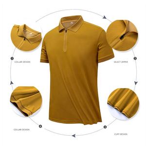 Camiseta de golf con logotipo personalizado para hombre, Polo de manga corta de secado rápido informal de algodón y poliéster que absorbe la humedad para hombre - Product Image 5