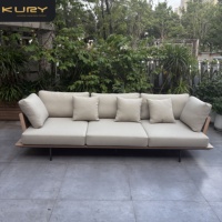 Luxuriöses Aluminium-Rahmen Hotel-Outdoor-Möbel UV-Beständiger Gewebter Seil-Sessel Gartenstuhl Terrassen-Möbel Sofa-Set