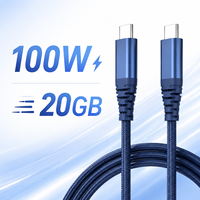 Cable USB C PD de 1m SML, 100W 20V 5A, Blindado, Alta Velocidad de Datos para Teléfono Móvil y Computadora con Chip E-mark, Dispositivo Inteligente, Pedido OEM ODM
