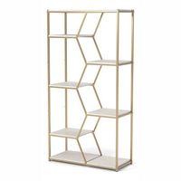 Étagère à livres de luxe en bois et métal pour le bureau et la maison, également utile pour la bibliothèque, étagère moderne pour ranger les livres
