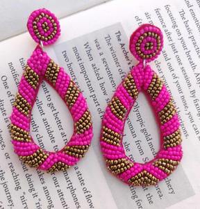 Wholesale 100% Handmade Ethnic Embroidered Tassel Earrings for Women Cross-Stitching & Needlework Jewelry Crafts - Product Image 3