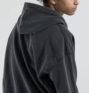 Sudaderas con capucha personalizadas para hombre, con cremallera, 100% algodón, forro polar, cuello alto, color y logotipo personalizados - Product Image 5