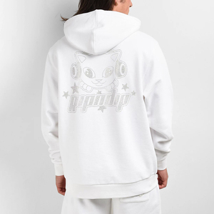 Sudaderas con Capucha de Felpa 100% Algodón de 500 g/m² al por Mayor, Personalizables, Estilo Urbano de Invierno, con Pedrería, para Hombre - Product Image 2