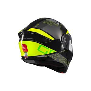 MT Helmets Genesis SV Atempo B3 Racing Helmet Retro Vintage XL Size Dual Visor Fluor Yellow <b>Black</b> Shell Motorcycle Riding - Product Image 5
