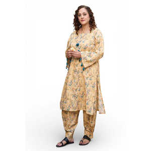 Camisa de Lino con Estampado Floral SL-62007 con Decoración de Borlas (1 Pieza) - Product Image 1