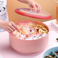 Meilleure vente Plateau à bonbons en forme de fleur Plateau à compartiments en forme de fleur Plateau à dessert divisé pour biscuits Plateau à plats de service
