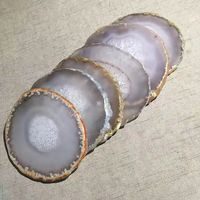Nampan buah cetakan teh ukuran besar, nampan teh silikon besar mengkilap Geode coaster cetakan Resin untuk kerajinan Resin