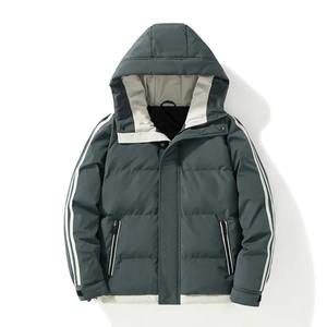 Winter New Men's Thickened <b>Fleece</b>-<b>Lined</b> Canvas Cotton Puffer <b>Jacket</b> - Product Image 4