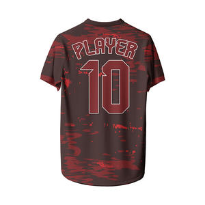 Maillots de football personnalisés pour hommes, 100% polyester, col rond, manches courtes, tissu 180g, respirant, écologique, séchage rapide - Product Image 5