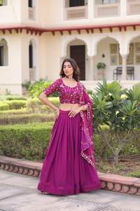 Lehenga Choli de Diseño Moderno con Bordado de Alta Demanda para Fiestas, para Mujer, de Proveedor Indio - Product Image 3