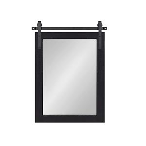 Miroir mural encadrée en bois de style ferme Cates, cadre en bois rustique, miroir décoratif pour salon, chambre à coucher et entrée - Product Image 1