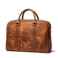 Porte-documents pour ordinateur portable en cuir de buffle véritable, 100 % imperméable, durable, écologique, finition naturelle, léger, grande capacité