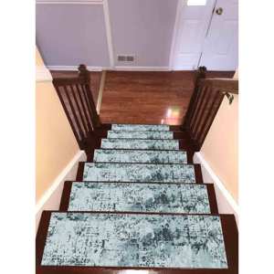 Tapis au design Kilim, Tapis bleu clair, Tapis vert, Tapis moderne, Gobelin - Product Image 5