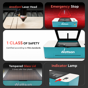Wattsan 0503 Hobby-T Stempelherstellungsmaschine Laser-Graviermaschine Desktop 600 500*300 mm CO2 Laser CNC-Schneid- und Graviermaschine - Product Image 4