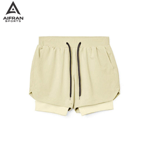 Pantalones Cortos Deportivos Aifran para Hombre con Bolsillos con Cremallera, Secado Rápido, para Gimnasio, Entrenamiento, con Logotipo Personalizado, de Malla - Product Image 2