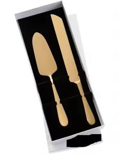 Juego de cuchillo y espátula para cortar pasteles de boda de acero inoxidable de primera calidad - Product Image 6