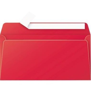 Sobres Clairefontaine Cherry Red Pollen DIN Largos 220 x 110 mm 120 g/m² con Cierre Autoadhesivo, 20 Unidades/2000 g - Product Image 1