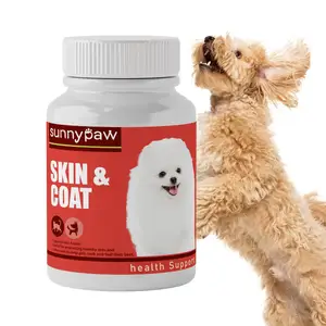 ナチュラルスキン & コートパウダーサーモンフレーバー犬のビタミンは、犬のアレルギーのための健康的なかゆみを和らげますビオチンビタミンEOmega3
