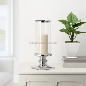 Bougeoir en métal symétrique fait à la main avec base en fer massif, centre de table pour Noël, mariage, décoration de la maison, fabriqué par Zahid Exports Inde - Product Image 3