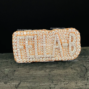 แหวนเงินแท้ VVS Moissanite 925กำหนดได้10K โรสโกลด์ - Product Image 1