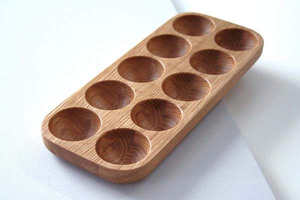 Durable Modern <b>Egg</b> Holder Stand High Quality Elegant Natural Wood Finish Stainless & <b>Ceramic</b> Material Home Kitchen Bakery Use - Product Image 4