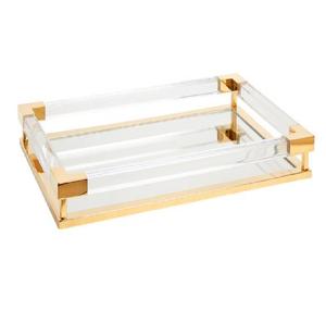 Bandeja de acrílico transparente para servir alimentos en diseño de marco con acabado elegante, Perfecta para servir té y café en hoteles y restaurantes - Product Image 1