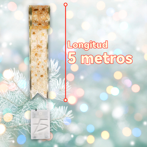 5 Metri di Nastro Luminoso in Tessuto con Anima in Filo Metallico e Luce LED Calda, Realizzato in Plastica Resistente - Product Image 4