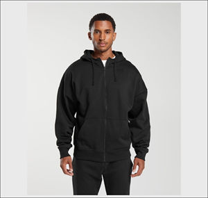 Nouveauté Automne 2025 Sweat-shirts à fermeture éclair pour hommes 100% coton tissu polaire Service OEM personnalisable Vente directe d'usine - Product Image 1