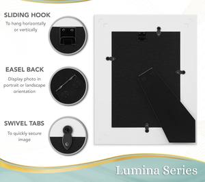 Cadres photo en bois véritable 5x7 (accents blanc-or patinés, paquet de 2), cadre photo en bois de style campagnard français 5x7 - Product Image 4