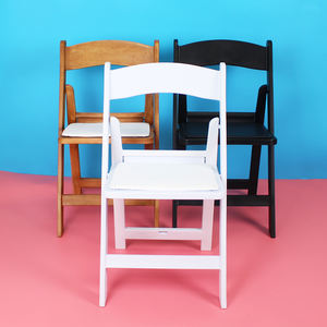 Toptan düğün plastik pp reçine Uv korumak beyaz gladyatör plastik katlanır bahçe sandalye - Product Image 3