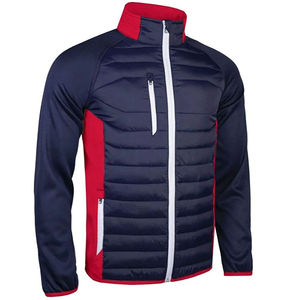 Blouson de golf d'hiver chaud en toile à col montant pour hommes rembourré unisexe pliable bombardier de sport personnalisé gonflé - Product Image 1