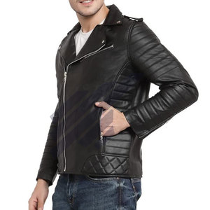 Veste en cuir de haute qualité pour hommes Logo personnalisé Veste en cuir pour hommes Dernier style Veste en cuir pour hommes - Product Image 2
