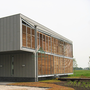 Stores horizontales pour façade extérieure de bâtiment, design en métal, persiennes en aluminium, brise-soleil - Product Image 1