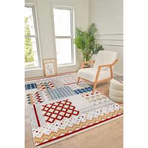 Colorium CO004 Alfombra de felpa multicolor Alfombra de yute sin polvo para decoraciones de sala de estar Patrón de pasillo rectangular - Product Image 3