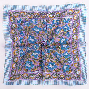 Pañuelo Cuadrado de Algodón Estampado al por Mayor, de Alta Calidad, Transpirable, con Estampado Floral Moderno, Perfecto para Marcas de Moda y Venta Minorista - Product Image 4