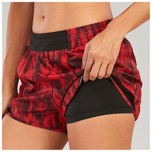 Venta al por mayor de sublimación personalizada verano transpirable sin costuras entrenamiento de las mujeres impresas correr y pantalones cortos de gimnasia deportes fitness yoga corto - Product Image 4