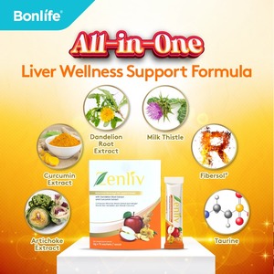 Bonlife zenliv อาหารเสริมต้านอนุมูลอิสระเพื่อสุขภาพดอกแดนดิไลออนมิลค์ทิสเทิลวิตามินบีคอมเพล็กซ์ซีลีเนียมสำหรับดูแลตับ (3กรัม x 15ซอง) - Product Image 5