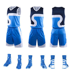 Uniforme de basket-ball avec Logo imprimé par Sublimation personnalisé, ensemble de maillot de basket-ball vierge entièrement imprimé, nouveau Kit pour jeunes - Product Image 3