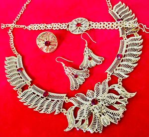 24K Plaqué Or Vintage Style Comores Mayotte Bijoux De Mode Ensemble Cuivre Collier Boucles D'oreilles & Bracelets Cadeau pour USA France - Product Image 5